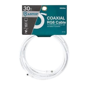 Heavy-Duty 30 ft./9m RG6 Coaxial Cable