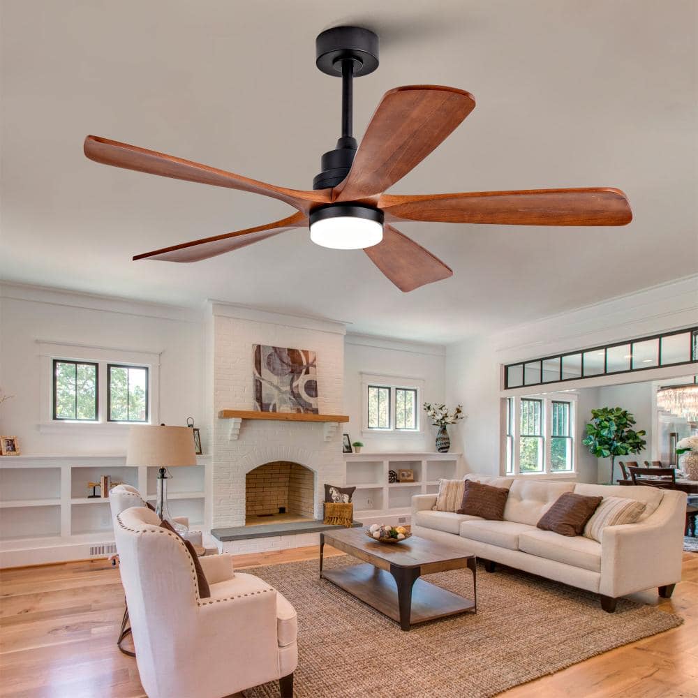 52 in. Black Reversible Quiet DC Motor Flush Mount Standard Fan with Remote Control Dimmable 6 Wind Speed price history on PriceWatchPro