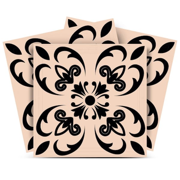 MI ALMA Black, Brown SB36 12 in. x 12 in. Vinyl Peel and Stick Tile (24-Tiles, 24 sq. ft./pack)