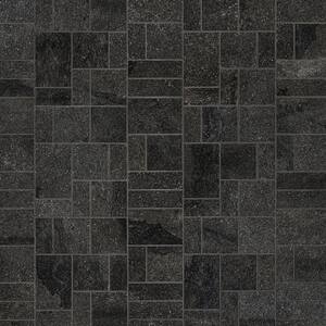 Dominion Charcoal Black 11.81 in. x 15.74 in. Matte Porcelain Floor and Wall Mosaic Tile (1.29 sq. ft./Each)
