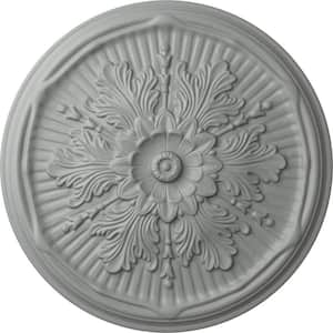 21" x 2" Luton Urethane Ceiling Medallion (Fits Canopies upto 3-1/2"), Primed White