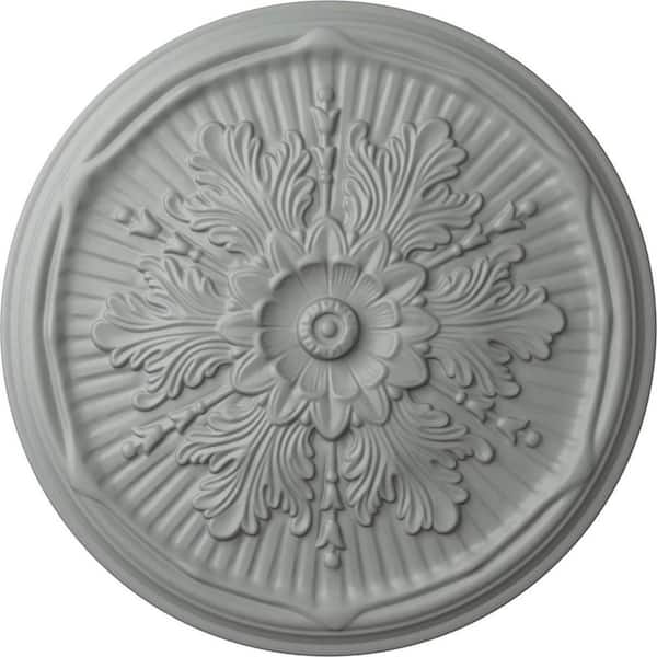 Ekena Millwork 21" x 2" Luton Urethane Ceiling Medallion (Fits Canopies upto 3-1/2"), Primed White