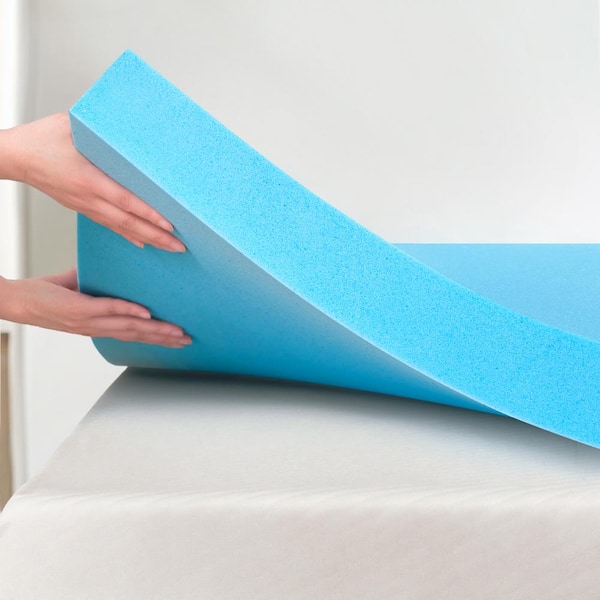 SUBRTEX Medium 3 in. Full Gel Memory Foam Mattress Topper, Long-Lasting Comfort