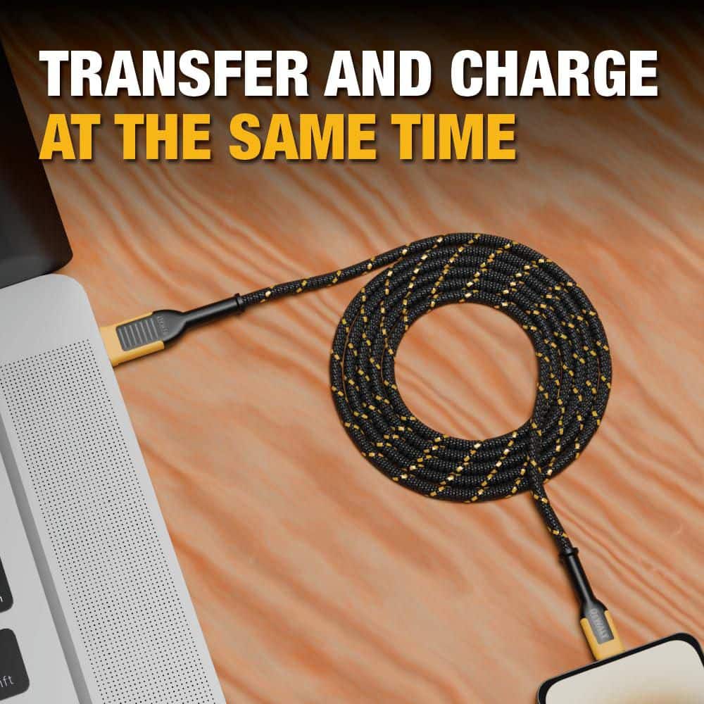 DEWALT Lightning to USB Charge and Sync Cable, 4 FT - Thumbnail 2