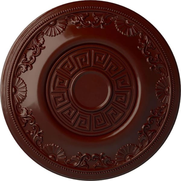 Ekena Millwork 25-7/8" x 2-1/4" Nestor Urethane Ceiling (Fits Canopies up to 5"), Brushed Mahogany