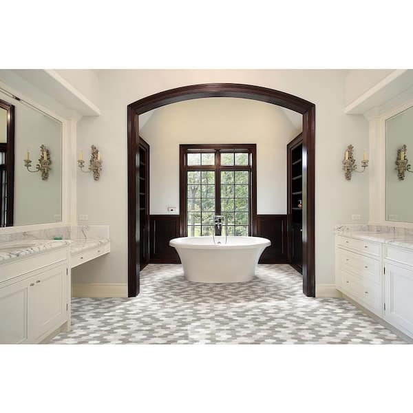 Ader Tegal 32 in. x 32 in. Polished Porcelain Marble Look Floor and Wall Tile (21.33 sq. ft./Case)