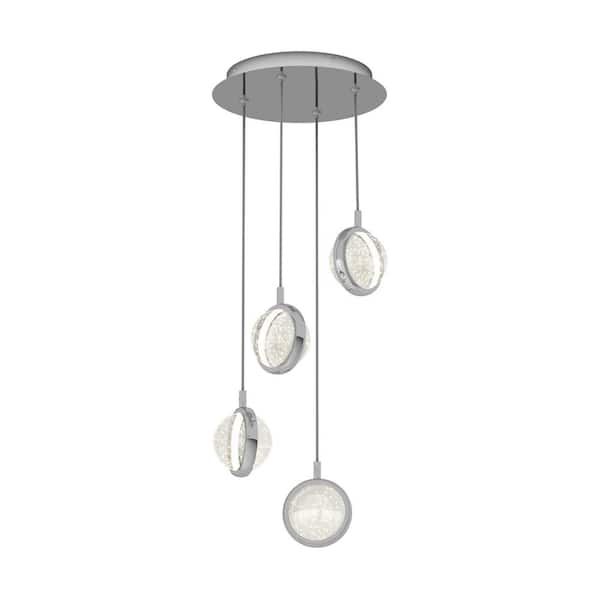 Avalon 22-Watt Integrated LED Chrome Modern Pendant