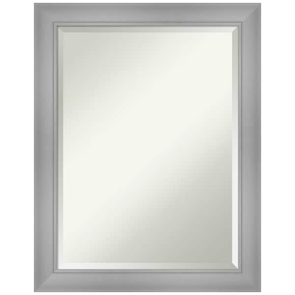 Amanti Art Flair Polished Nickel 22 in. H x 28 in. W Framed Wall Mirror