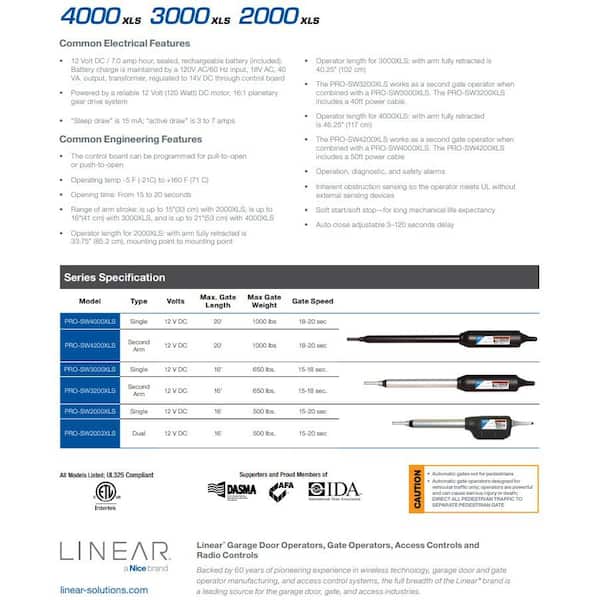 LINEAR Pro 3000 Swing Gate Opener