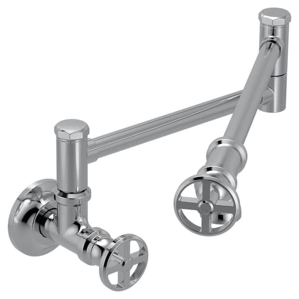 Paterson Traditional Wall Mount Pot Filler Kitchen Faucet in Chrome