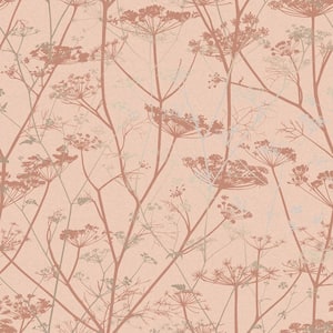 Clarissa Hulse Wild Chervil Shell and Rose Gold Removable Wallpaper