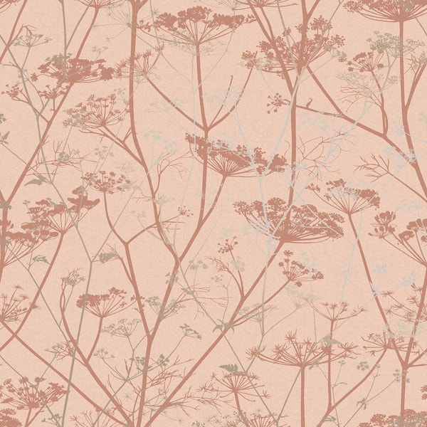 Graham & Brown Clarissa Hulse Wild Chervil Shell and Rose Gold Removable Wallpaper