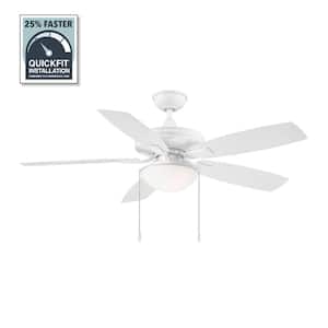 Gazebo III 52 in. Indoor/Outdoor Wet Rated White Ceiling Fan with LED Bulbs Included