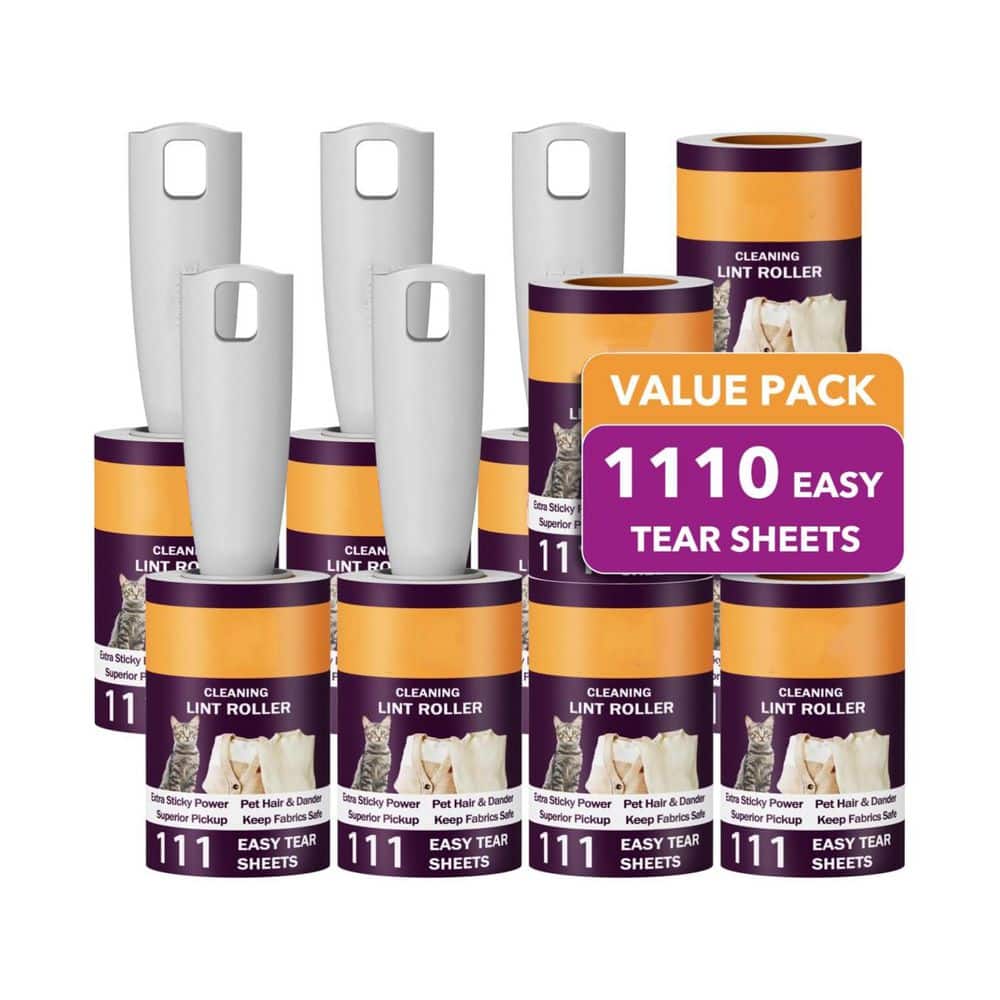 Extra Sticky Pet Hair Removal Lint Roller with 5 Handles, 10 Rollers for Clothes, Furniture, Travel Size Cleaning Tool price history on PriceWatchPro