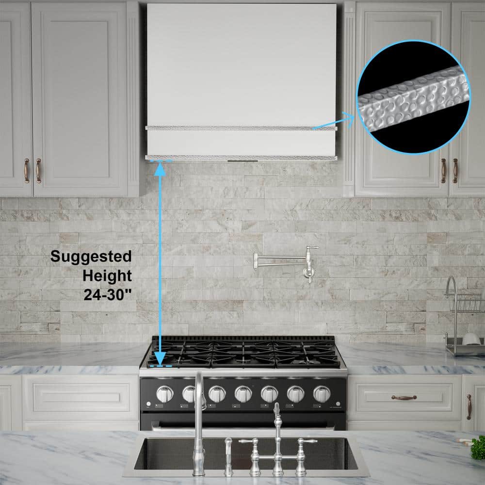 Black and Copper 36" Stainless Steel Wall Mounted Range Hood