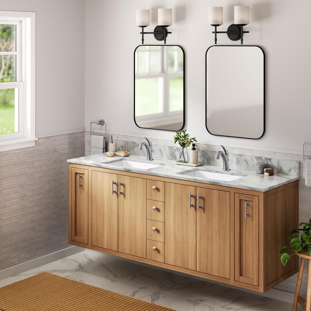 Elavo 23" White Ceramic Rectangular Undermount Bathroom Sink
