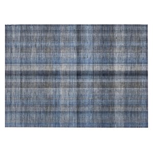 Chantille ACN548 Blue 1 ft. 8 in. x 2 ft. 6 in. Machine Washable Indoor/Outdoor Geometric Area Rug