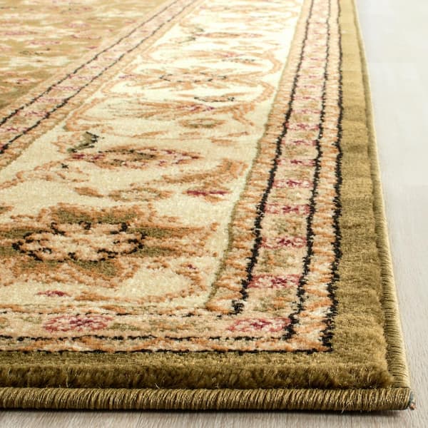Lyndhurst Sage/Ivory 2 ft. x 6 ft. Border Floral Antique Runner Rug