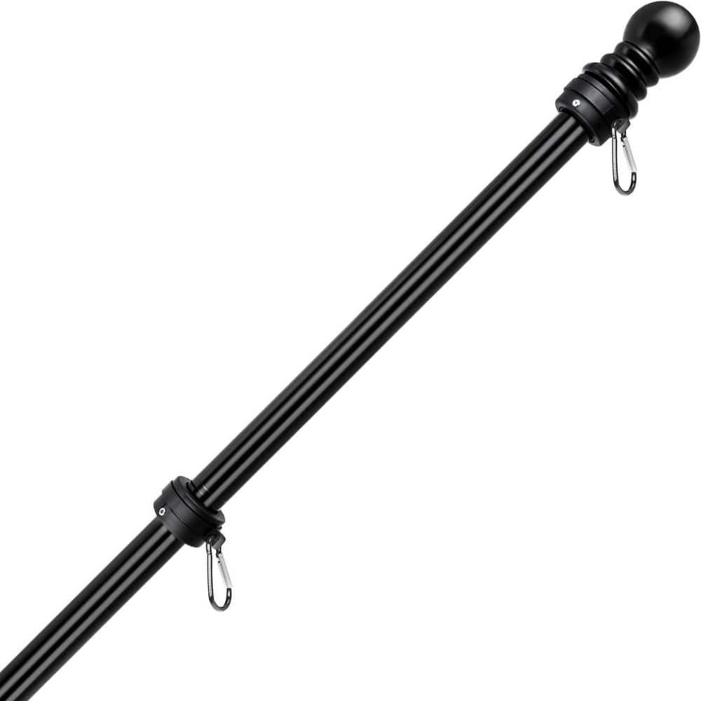6 ft. Stainless Steel Flagpole with Heavy Duty Metal Holder for Residential, Outdoor or Porch for 1 in. Diameter Black price history on PriceWatchPro
