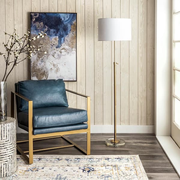 Dexter 60 in. Brass Floor Lamp with Shade