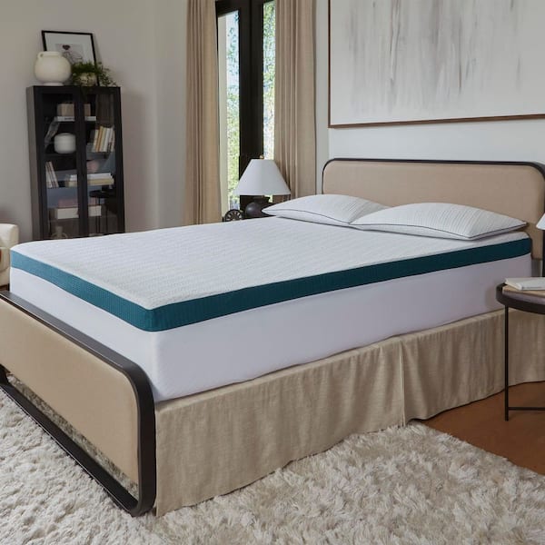 Serene : Hybrid Bliss Memory Foam 3 in. Dual Layered Mattress Topper, Queen