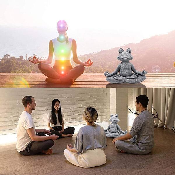 Rana Yoga Evergreen 15073 – Statua Resina Per Giardino 8 Cm