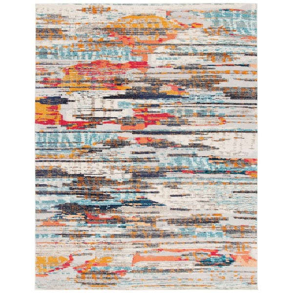 Madison Ivory/Multi 12 ft. x 15 ft. Geometric Area Rug