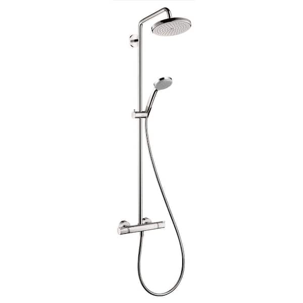 Croma 49 in. Dual Showerhead and Handheld in Chrome-27185001 The Home Depot