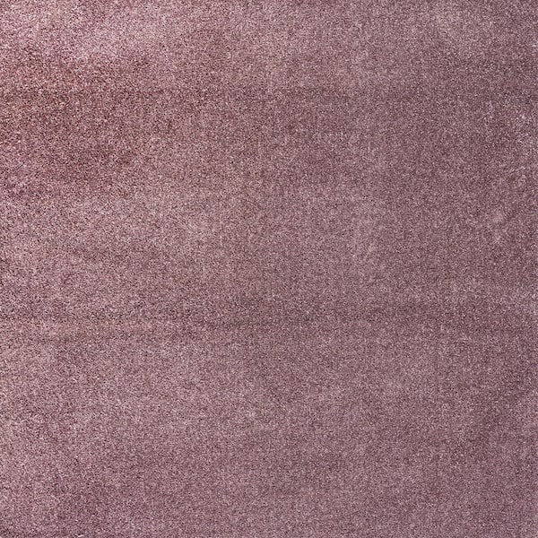 Haze Solid Low-Pile Light Purple 9 ft. x 9 ft. Square Area Rug
