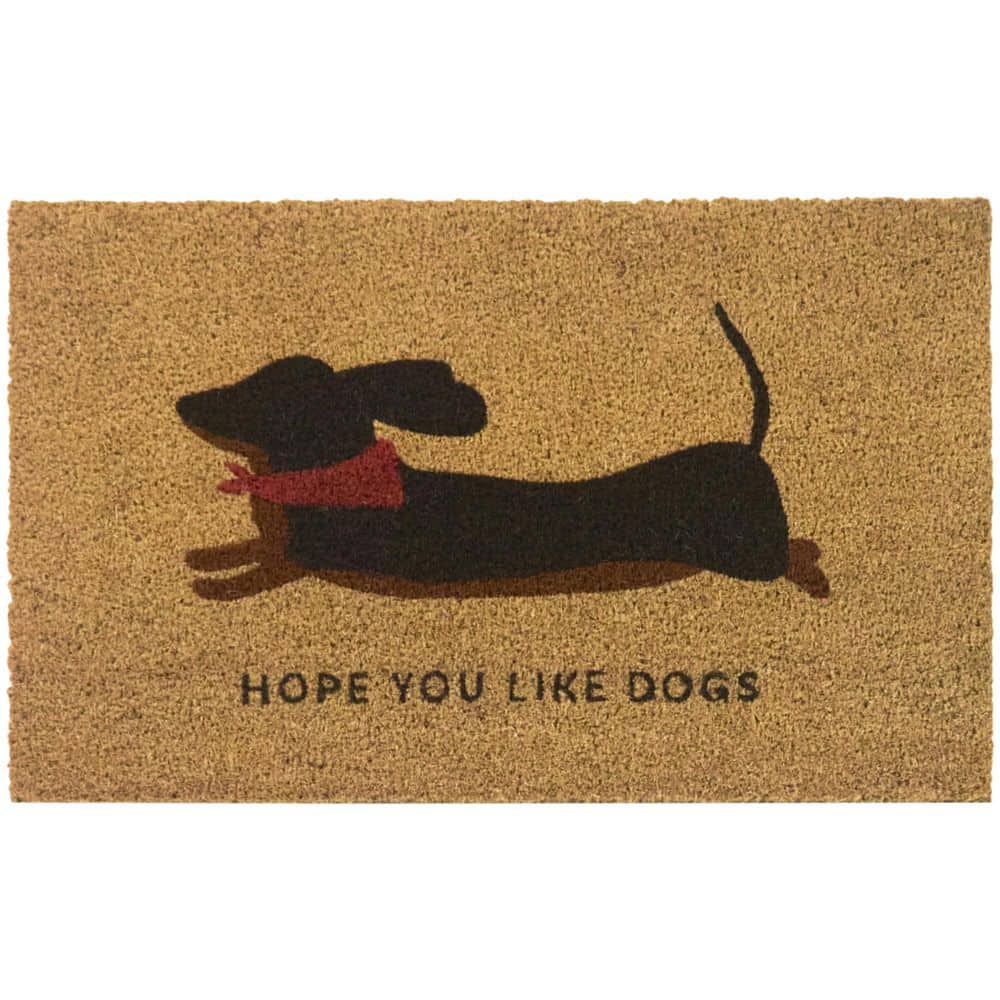 Hope You Like Dogs Brown 18 in. x 30 in. Coir Indoor/Outdoor Door Mat price history on PriceWatchPro