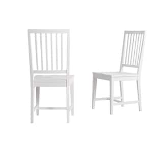 Vienna White Wood Side Chairs (Set of 2)