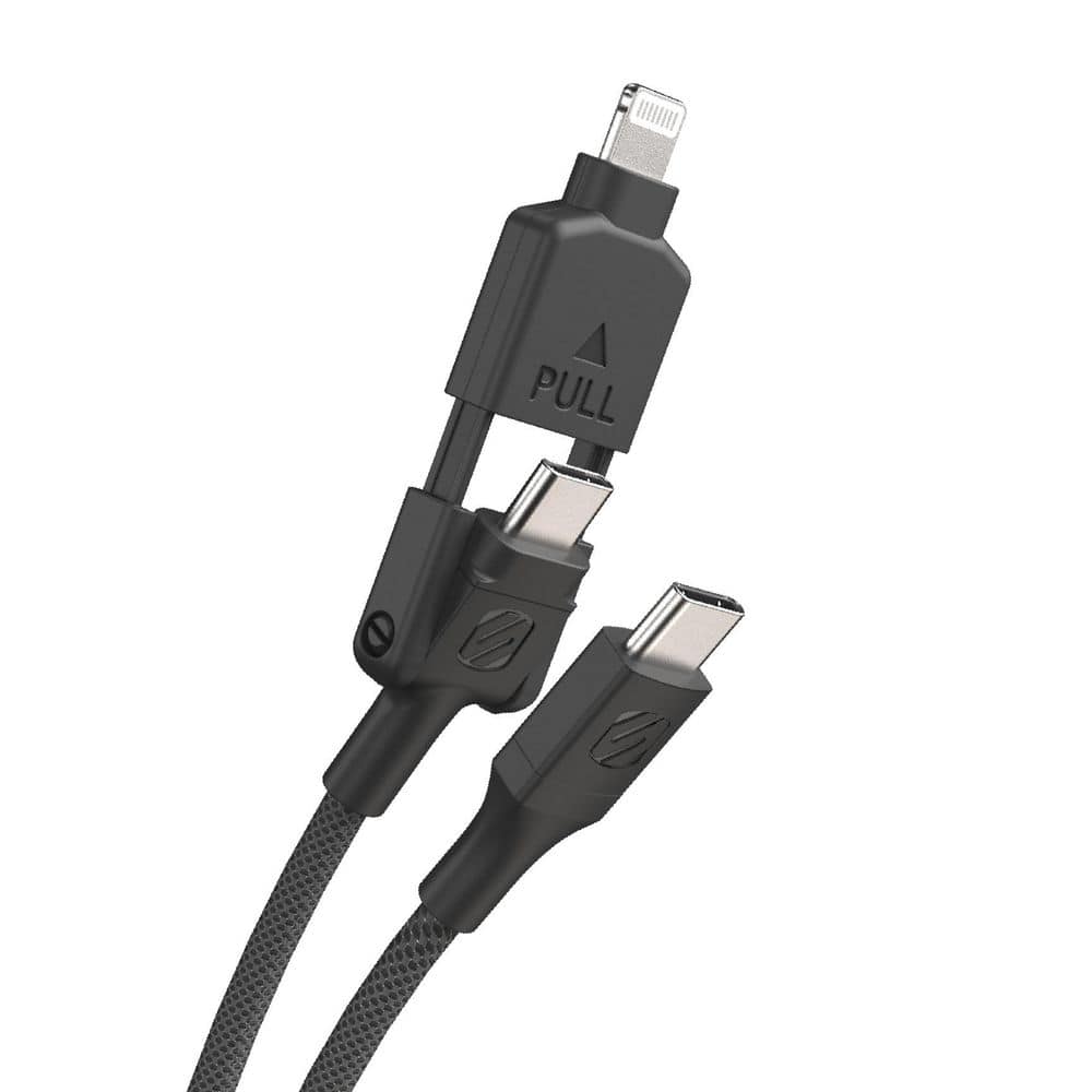 2-in-1 4 ft. Braided USB-C to USB-C and Lightning Charge and Sync Cable, Black price history on PriceWatchPro