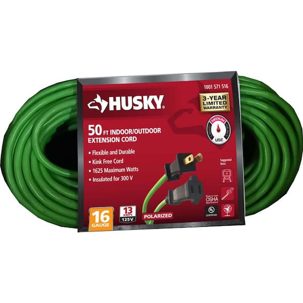 Husky 50 ft. 16-Gauge/2 Extension Cord Outdoor HD#1001571516 - The