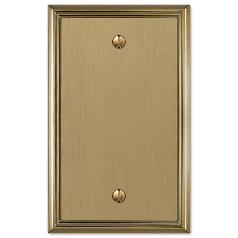 AMERELLE Rhodes 1 Gang Blank Metal Wall Plate - Brushed Bronze 77BBZ ...