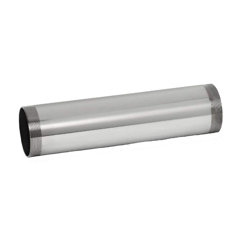 1-1/2 in. x 6 in. Chrome-Plated Brass Double Threaded-Joint Sink Drain Tail