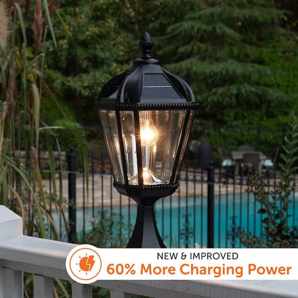 GAMA SONIC Royal Bulb Series Outdoor Black Integrated LED Solar