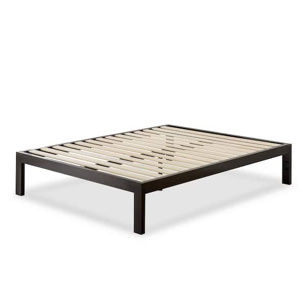 Zinus Lorrick Black Metal Frame King Platform Bed without Headboard