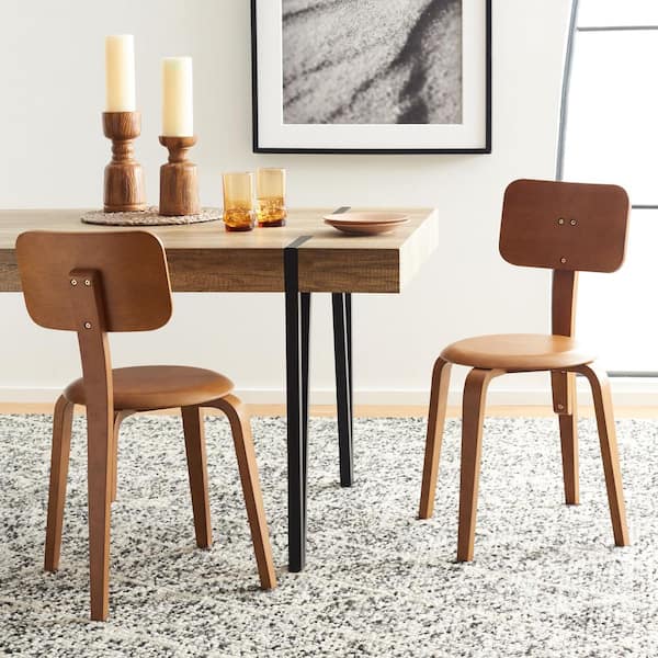SAFAVIEH Luella Wood 17.2 in. Wood Dining Chair (Set of 2)