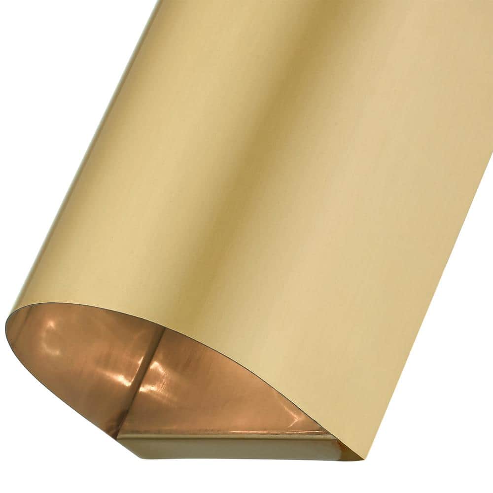 Satin Gold Handcrafted Steel Outdoor Wall Sconce