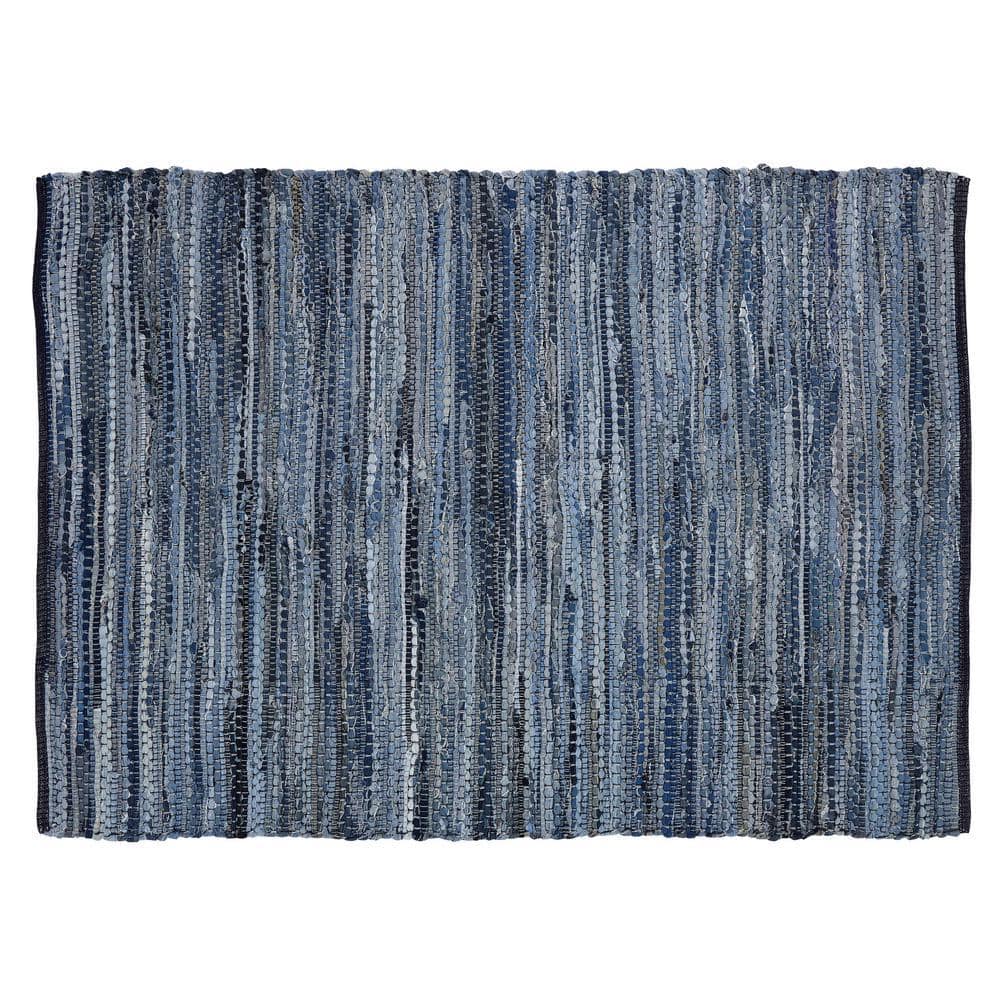 Chesapeake Merchandising Chindi Denim 5 ft. x 7 ft. Indoor Area