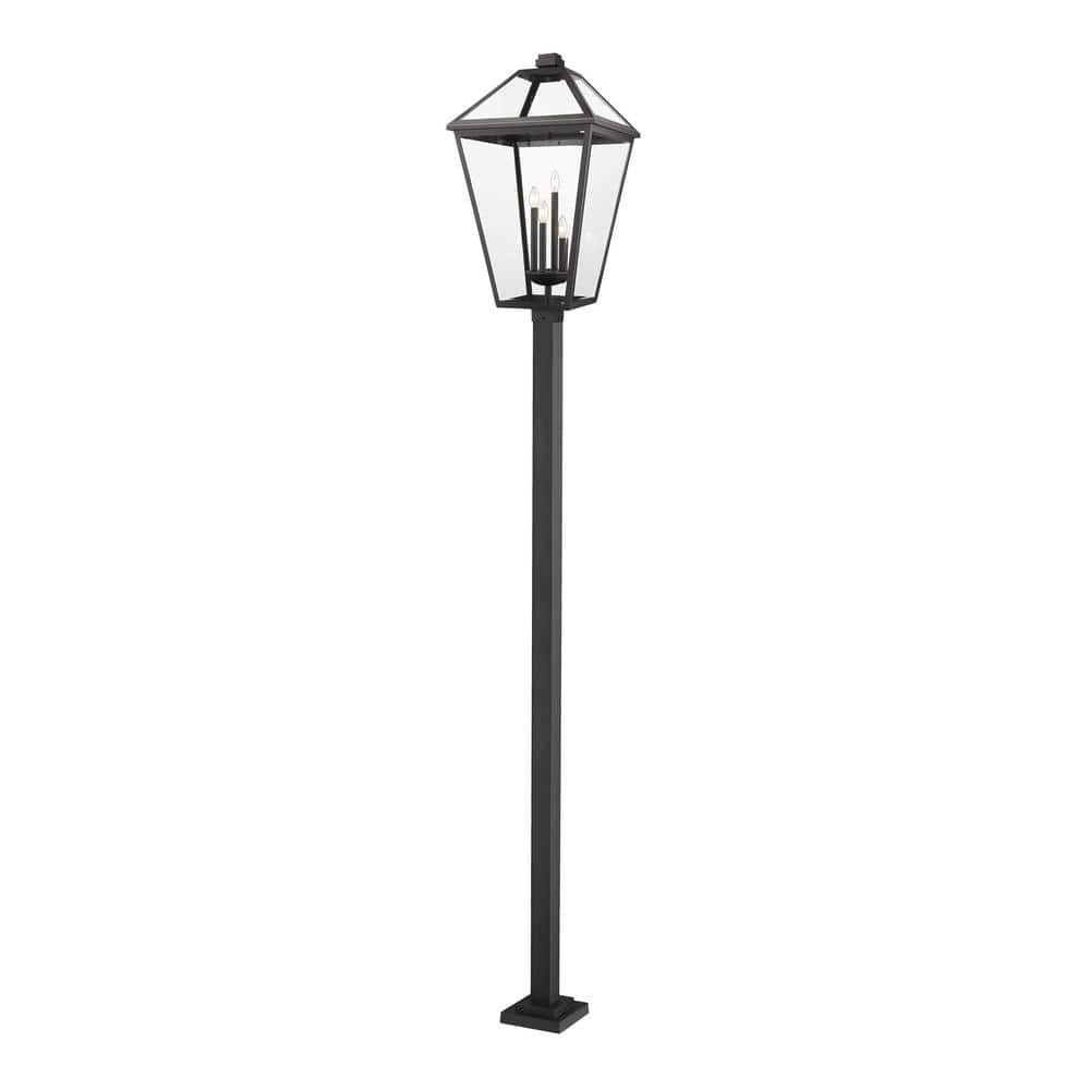 Post Fixture Talbot 19.5 in. 4-Light Post Mounted Stainless Steel Rust Resistant ...
