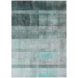 Chantille ACN568 Teal 9 ft. x 12 ft. Machine Washable Indoor/Outdoor Geometric Area Rug