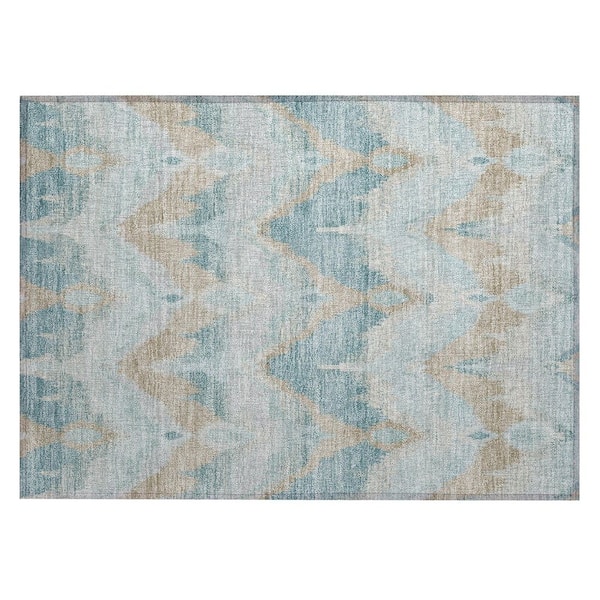 Chantille Machine Washable Indoor/Outdoor Abstract ACN2926 Sky 2 ft. x 3 ft. Accent Rug