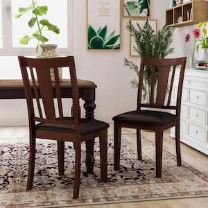 Seaview Espresso Faux Leather Padded Side Chair (Set of 2)