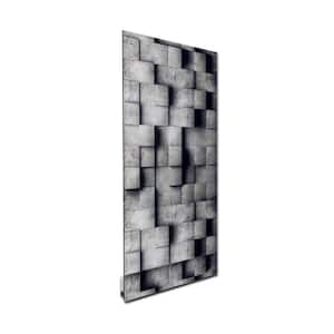 Glass Heater 750-Watt Radiant Wall Hanging Heat Panel with Decorative Artwork - 3D Concrete