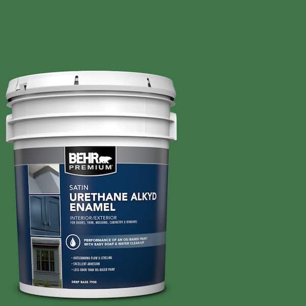 5 gal. #P410-7 Grasslands Urethane Alkyd Satin Enamel Interior/Exterior Paint