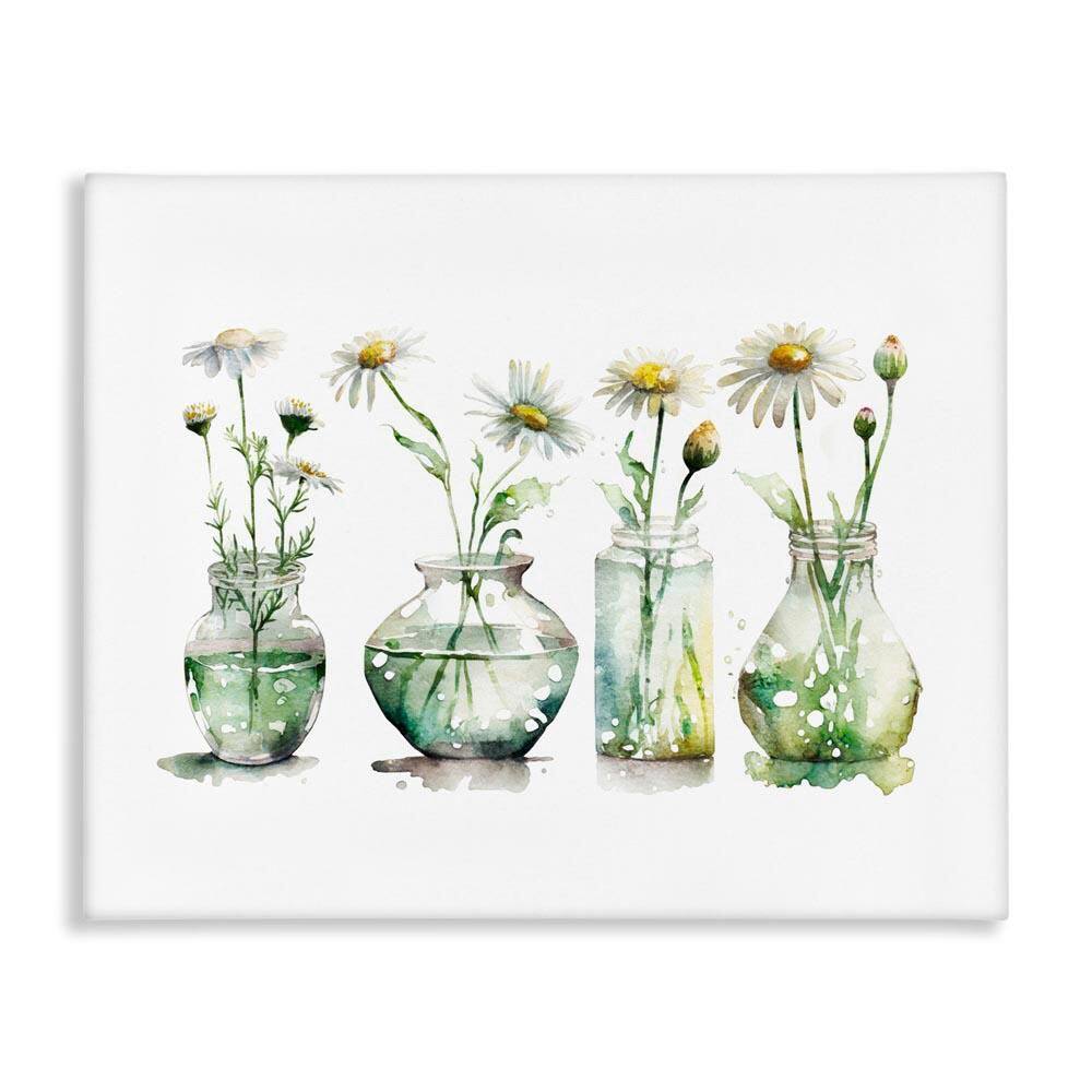 Glass Vases Daisies by Svetlana Aleynikova Unframed Nature Graphic Art Print 16 in. x 20 in. price history on PriceWatchPro