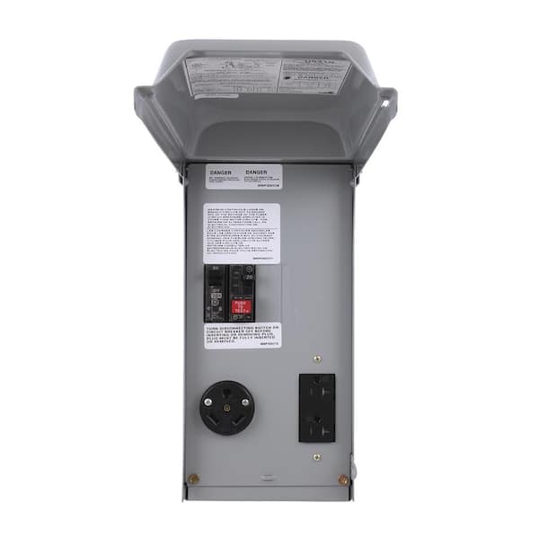Midwest Electric Products 70 Amp Power Outlet Box with Duplex 20 Amp GFCI Outlet and Single 30 Amp Outlet (U041GP)