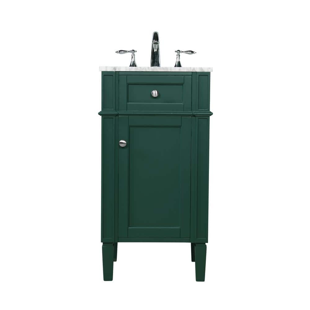 Simply Living 18 In. W x 19 In. D x 35 In. H Bath Vanity In Green with Carr