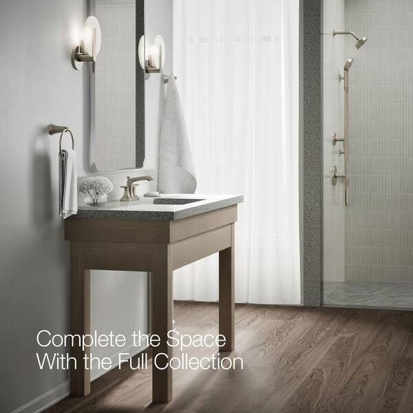 KOHLER Rubicon Waschtischarmatur – 2-Griff-Armatur In Vibrant Brushed Nickel (4 Zoll Mittelsatz)